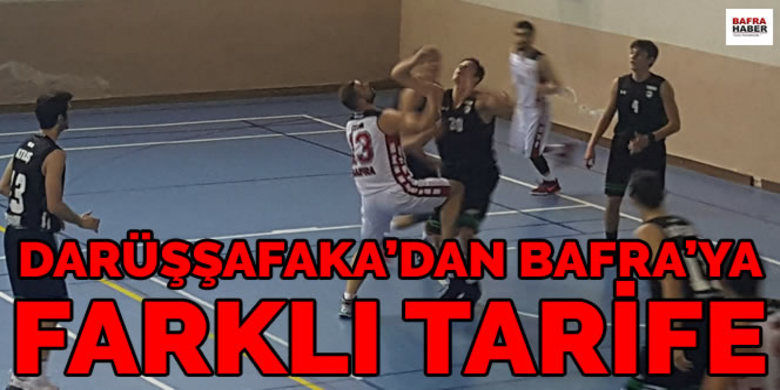 Darüşşafaka`dan Bafra`ya Farklı Tarife - Türkiye Basketbol Federasyonu (TBF) Erkekler Bölgesel Basketbol Ligi Eleme C Grubu karşılaşmasında Bafra Belediyesi GSK, Darüşşafaka Doğuş Gelişim Spora 88-33 yenildi.
