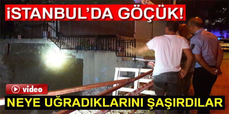 İstanbul Göçük! - Şişli'de bir inşaatın temeline yan apartmanın bir bölümü göçtü. Giriş kısmı göçen 5 katlı apartman boşaltıldı. 