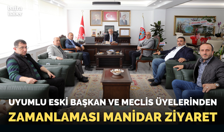 Eski Başkan Ve MeclisÜyelerinden Kılıç’a Hayırlı Olsun Ziyareti - Görevden alınan Bafra MHP yönetimi ve eski meclis üyeleri Belediye Başkanı Hamit Kılıç’ı ziyaret etti. 